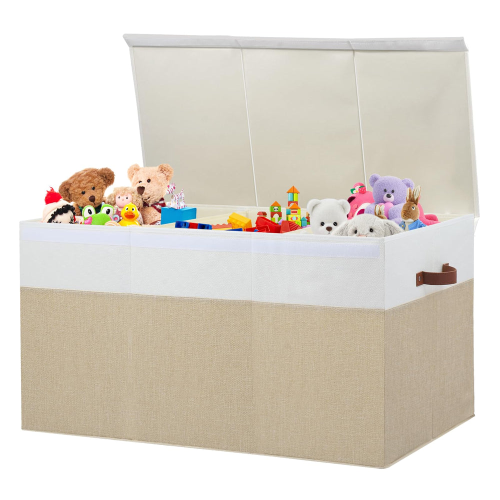 Gowee toy storage box with lid to keep items dust-free and organized.