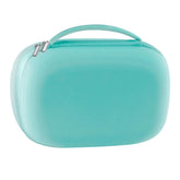 Gowing wearable pump bag in blue hard shell protects two pumps during travel.