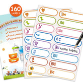 GOYOMI 160-pcs baby bottle labels waterproof for daycare use.