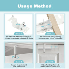 GQGP door top lock on thick doors 0.6-2 inches for versatile use.