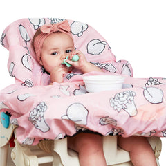 Grabease allover waterproof bib pink with full coverage for mess-free mealtimes.