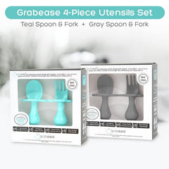 Grabease fork in teal close-up for ergonomic grip