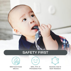 Grabease BPA-free silicone spoon is dishwasher-safe for easy cleanup.