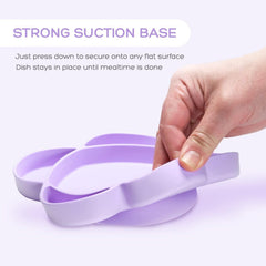 Grabease suction plate stay-put suction base on flat surface supports independent eating