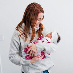 GRACED SOFT LUXURIES floral garden swaddle, versatile baby blanket for naps and cuddles.