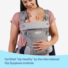 Graco Cradle Me Lite Deep Sea breathable mesh panel promotes airflow for baby comfort