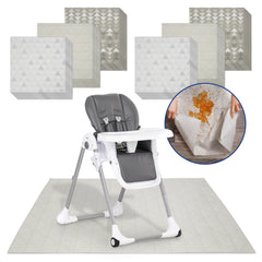 Graco Splat Mats in use for quick, disposable mealtime cleanup