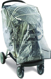 Graco travel system weather shield cover provides clear-view protection from rain and wind.