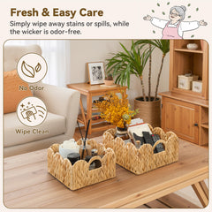 GRANNY SAYS handcrafted water hyacinth texture enhances any room's decor.
