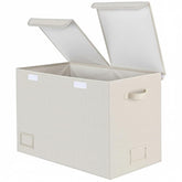 GRANNY SAYS storage chest with lids open for easy access to blankets and towels