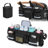 GRAOSO organizer with four insulated cup holders kept secure during a stroll with the W4