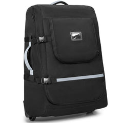 GRAOSO stroller bag with wheels, front view, for smooth airport transport.