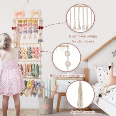 GRDYEAAR baby nursery decor wall hanger adds warm rustic charm while organizing accessories.