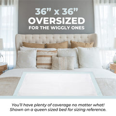 GREEN LIFESTYLE disposable chuck pad shows absorbent core for reliable leak protection.