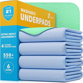 GREEN LIFESTYLE underpads showing ultimate absorbency for leak protection.
