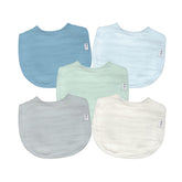 Green Sprouts absorbent muslin bib with four layers for dry protection.
