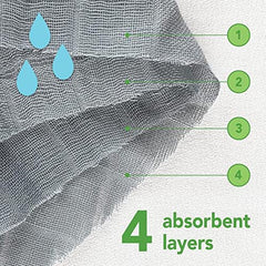 Green Sprouts burp cloths with generous size for full coverage.