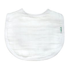 Green Sprouts muslin bibs four-layer absorbent fabric helps keep outfits dry.