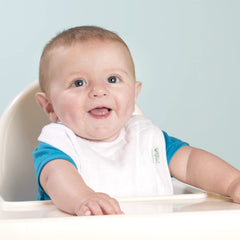 Green Sprouts bibs are machine washable for easy cleanup after meals.