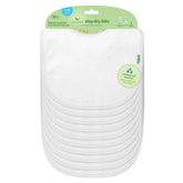 Green Sprouts Stay-Dry Bib pack front view showing waterproof protection for drool