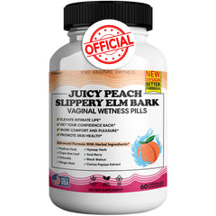 GREENVIFY Juicy Peach bottle showing vaginal moisture capsules for daily comfort.