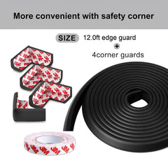 Grelex edge protector with adhesive tape provides strong hold on wood or metal.