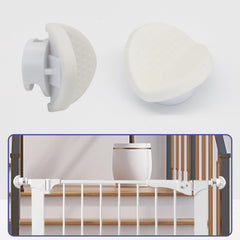 GRENFU baby gate banister adapter on a stair rail provides secure no-drill installation.
