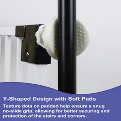 GRENFU soft pads grip stair banisters for a snug, non-slip fit.