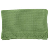 Grewear Baby Knit Blanket beige texture highlights waffle weave for breathable comfort.
