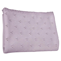 Grewear baby knit blanket with eyelet pattern for breathable newborn comfort.