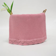 Grewear blanket showing scallop border detail for an elegant finish