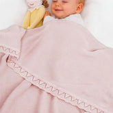 Grewear baby knit blanket with scallop border for gentle newborn warmth