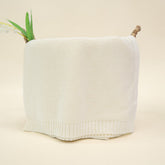 Grewear Baby Knit Blanket close-up of soft cotton texture for delicate newborn skin.