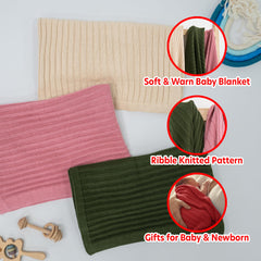 Newborn swaddled in Grewear blanket, lightweight warmth for all-season use