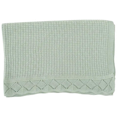 Grewear Baby Knit Blanket with waffle pattern for breathable newborn comfort.