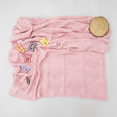 Grewear baby knit cotton blanket with pink heart design, ideal as stroller cover for on-the-go comfort.