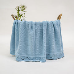 Grewear soft cotton knit blanket ideal for gentle skin and stroller rides.