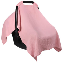 Gripooaven soft-muslin-cotton carseat cover offers gentle skin comfort and breathability