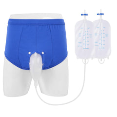 GRLEAYIE wearable urinal for men in blue XXL triangle style, discreet for daily wear.