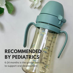 GROSMIMI customizable lid and straw colors for toddler-friendly olive design.