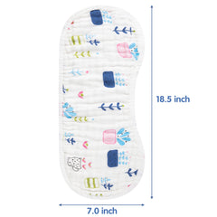 GROBRO7 six-layer muslin texture close-up highlighting high absorbency for feeding sessions.