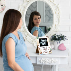 GROBRO7 pregnancy reveal display—great for cherishing ultrasound memories.