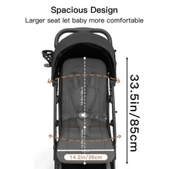 Gromast Extendable UPF50 canopy providing sun protection