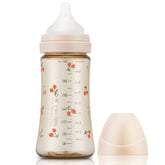 GROSMIMI PPSU baby bottle cherry rose gold body promotes safe sterilization and easy feeding.
