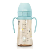 GROSMIMI flip-top spill-proof sippy cup with stage 2 straw for on-the-go toddlers.
