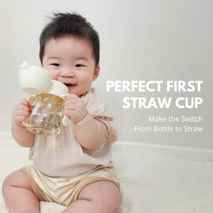 GROSMIMI x KNOTTED spill-proof cup with built-in Stage 2 straw for easy sipping.