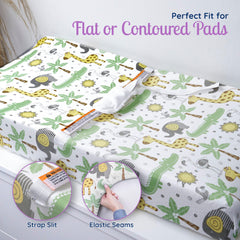 Grow Wild three-pack changing pad covers displayed for versatile nursery outfits.