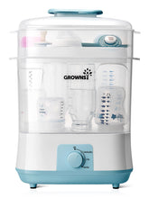 GROWNSY 4-in-1 bottle sterilizer front view showing compact, efficient design.