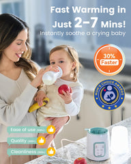Grownsy 8-in-1 bottle warmer top panel for precise heating control