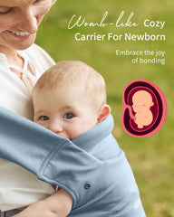 GROWNSY ergonomic design highlights natural M-position for hip-friendly carrying.